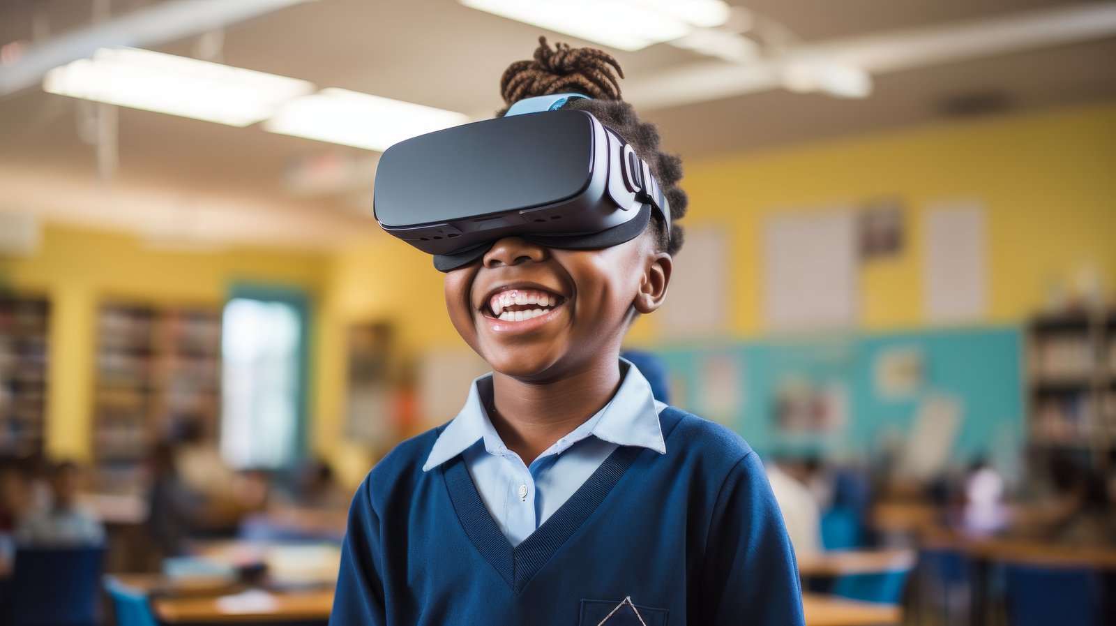 VR headset in classroom